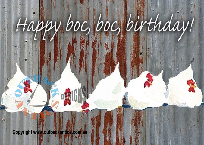 "Happy Boc Boc Birthday" Aussie Bush Greeting Card - Kakadu Traders Australia