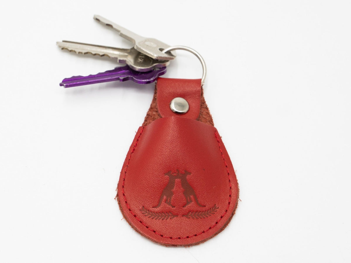 Joey Kangaroo Leather Keyring - Kakadu Traders Australia
