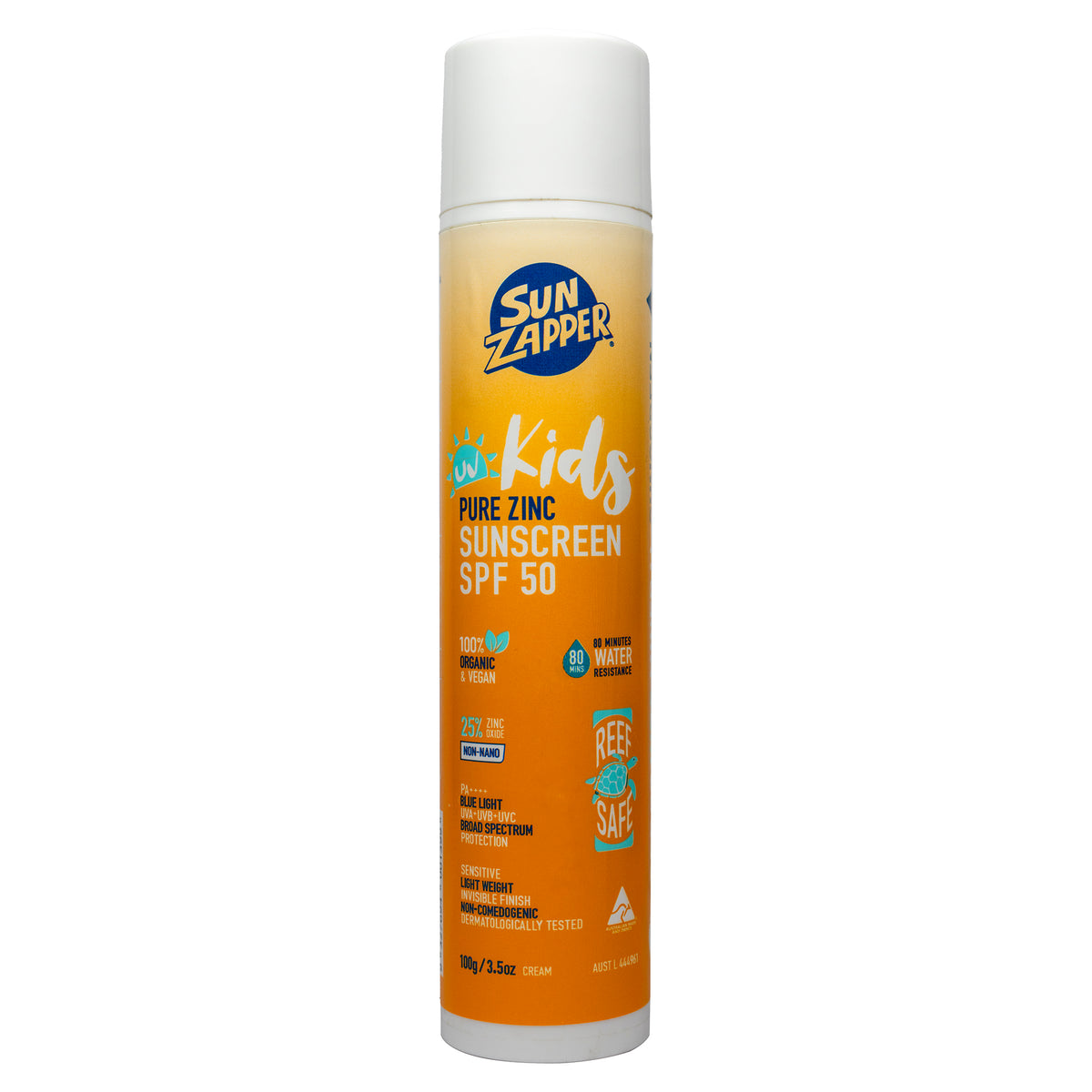 Kids Pure Zinc Sunscreen Cream 100g SPF 50 (Sun Zapper)