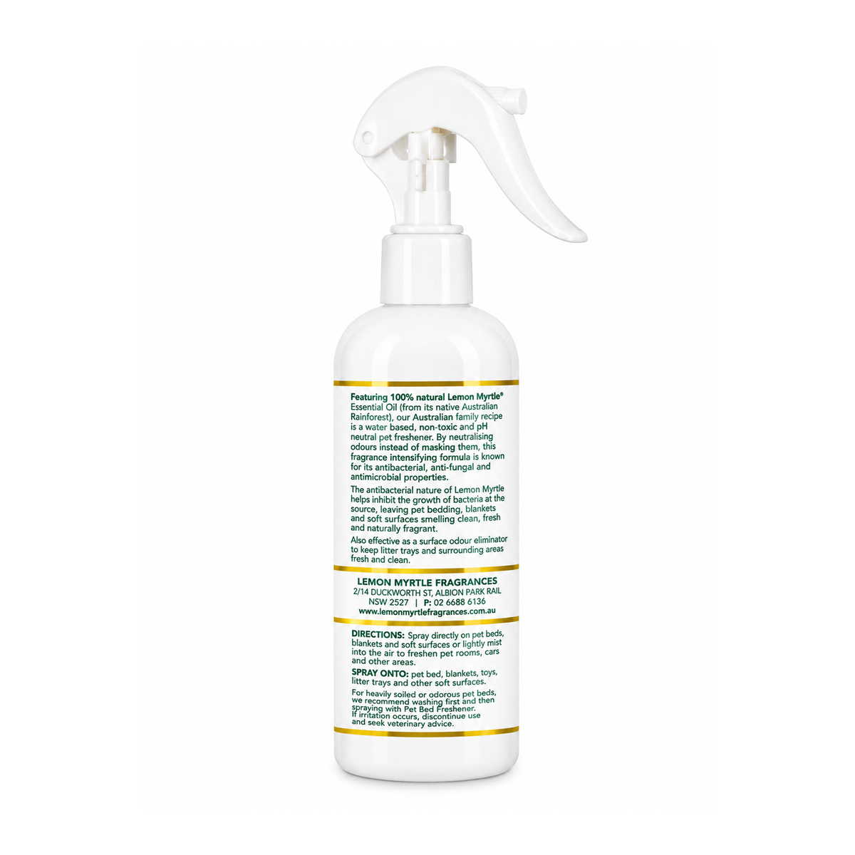 Pet Bed Freshener 250ml - Lemon Myrtle Fragrances