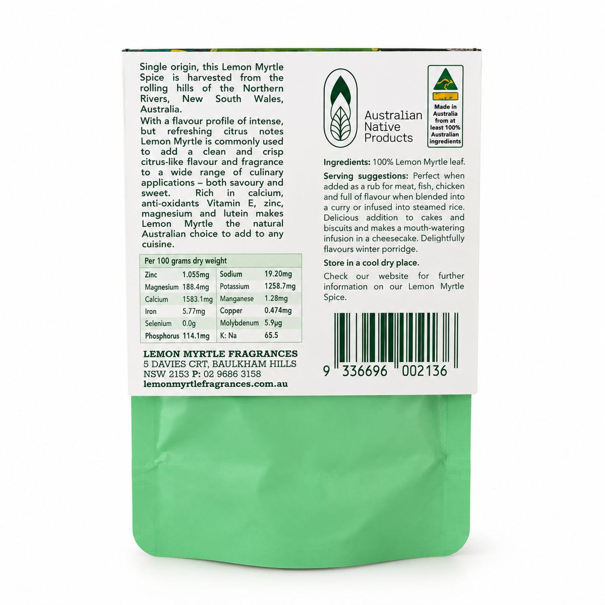 Lemon Myrtle Spice - Lemon Myrtle Fragrances