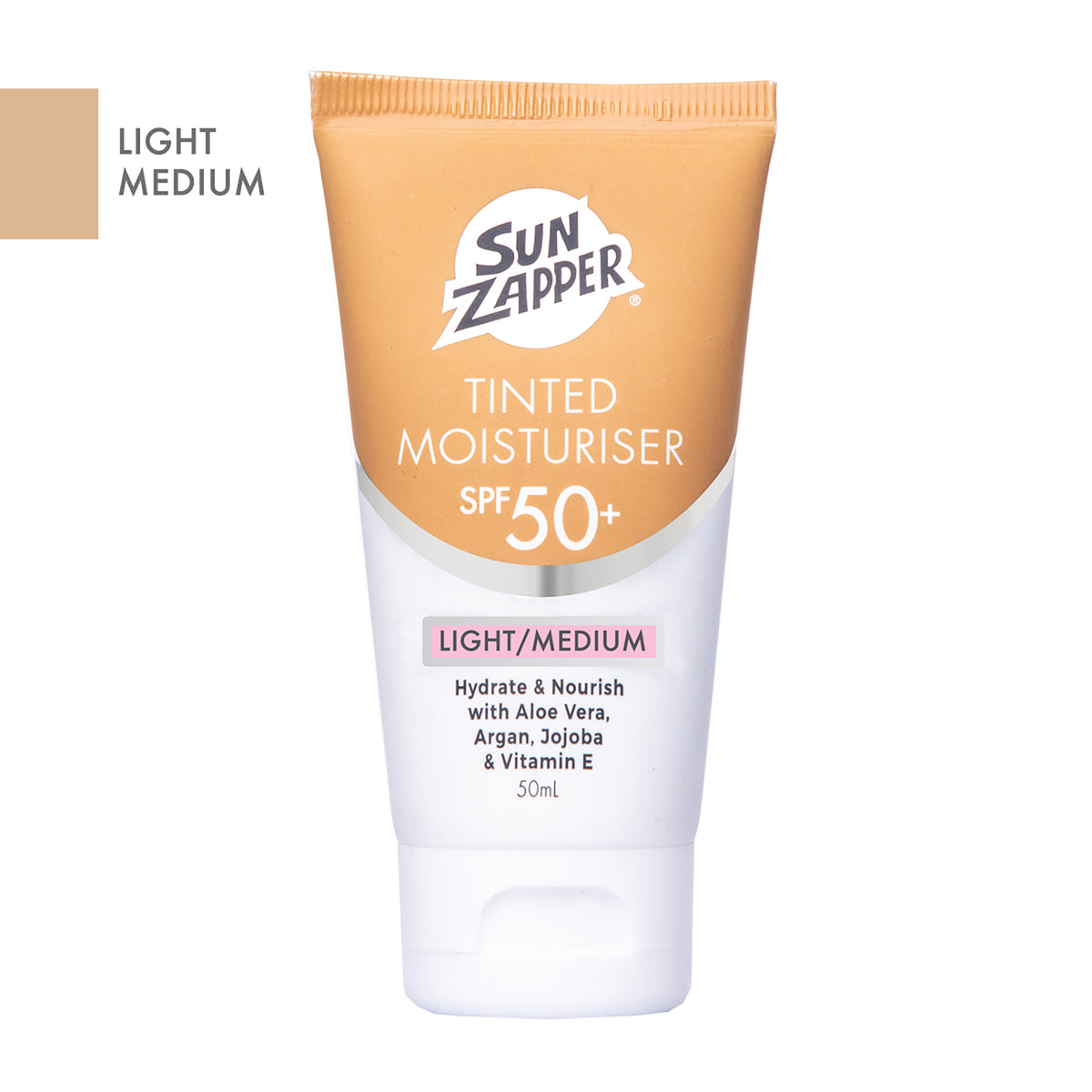 Tinted Moisturiser SPF 50+ Light/Medium (Sun Zapper)